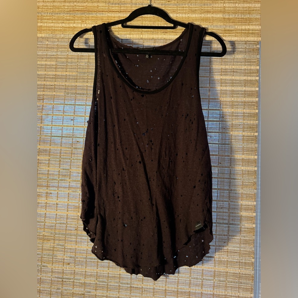 Koral Grey Distressed Tank Top